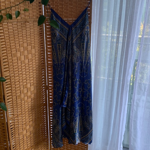 Blue paisley one size beach coverup bohemian - Picture 1 of 3